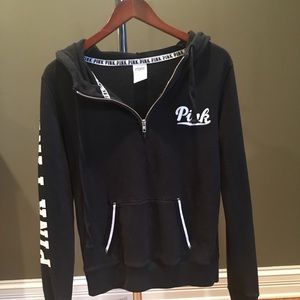 Black Victoria's Secret Quarter zip